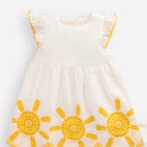 Baby Boden White and Yellow Sun Dress